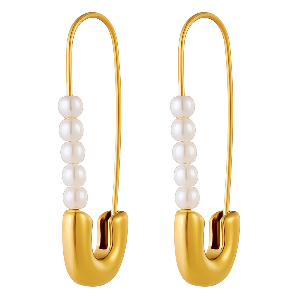 Pearled Pin Hoops