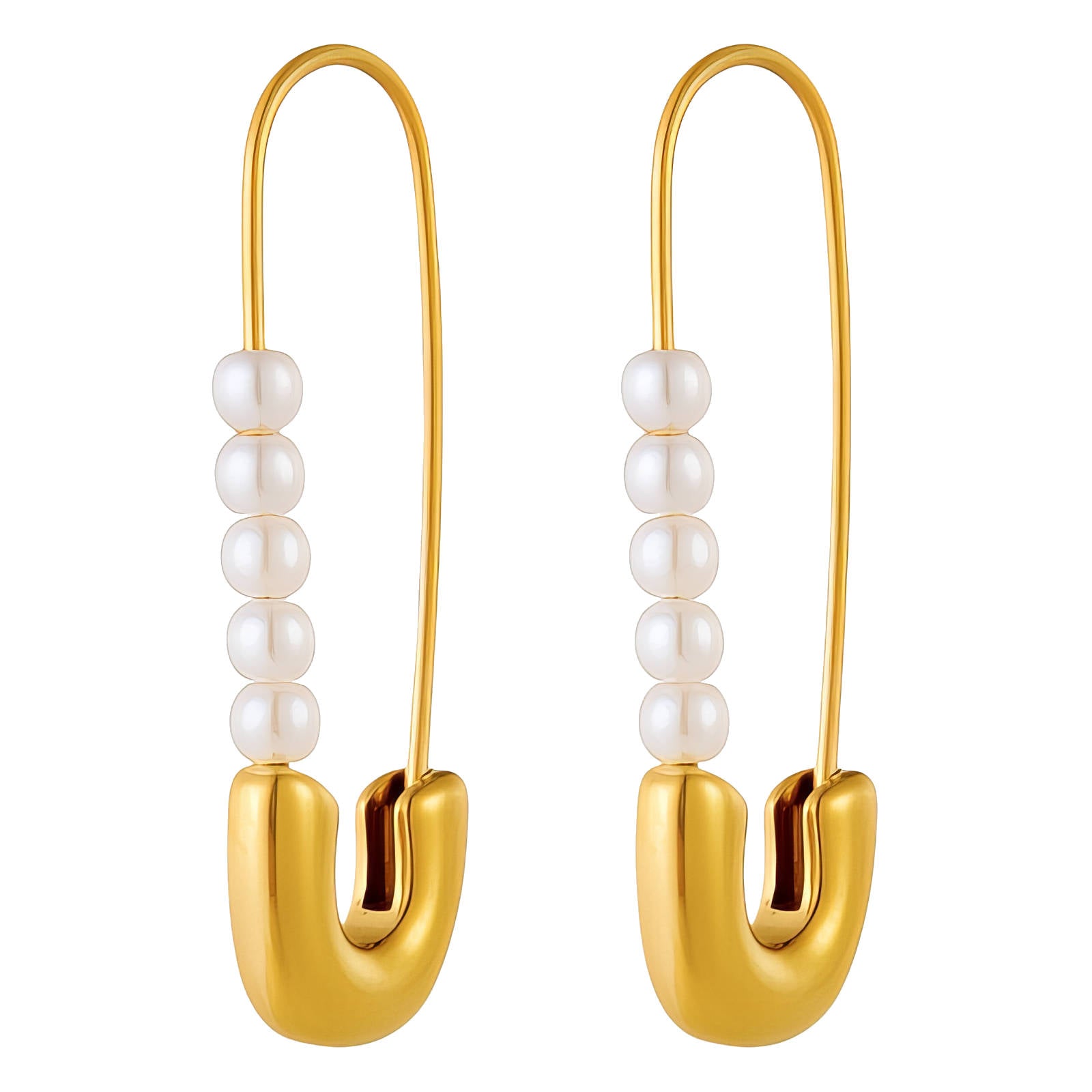 Pearled Pin Hoops
